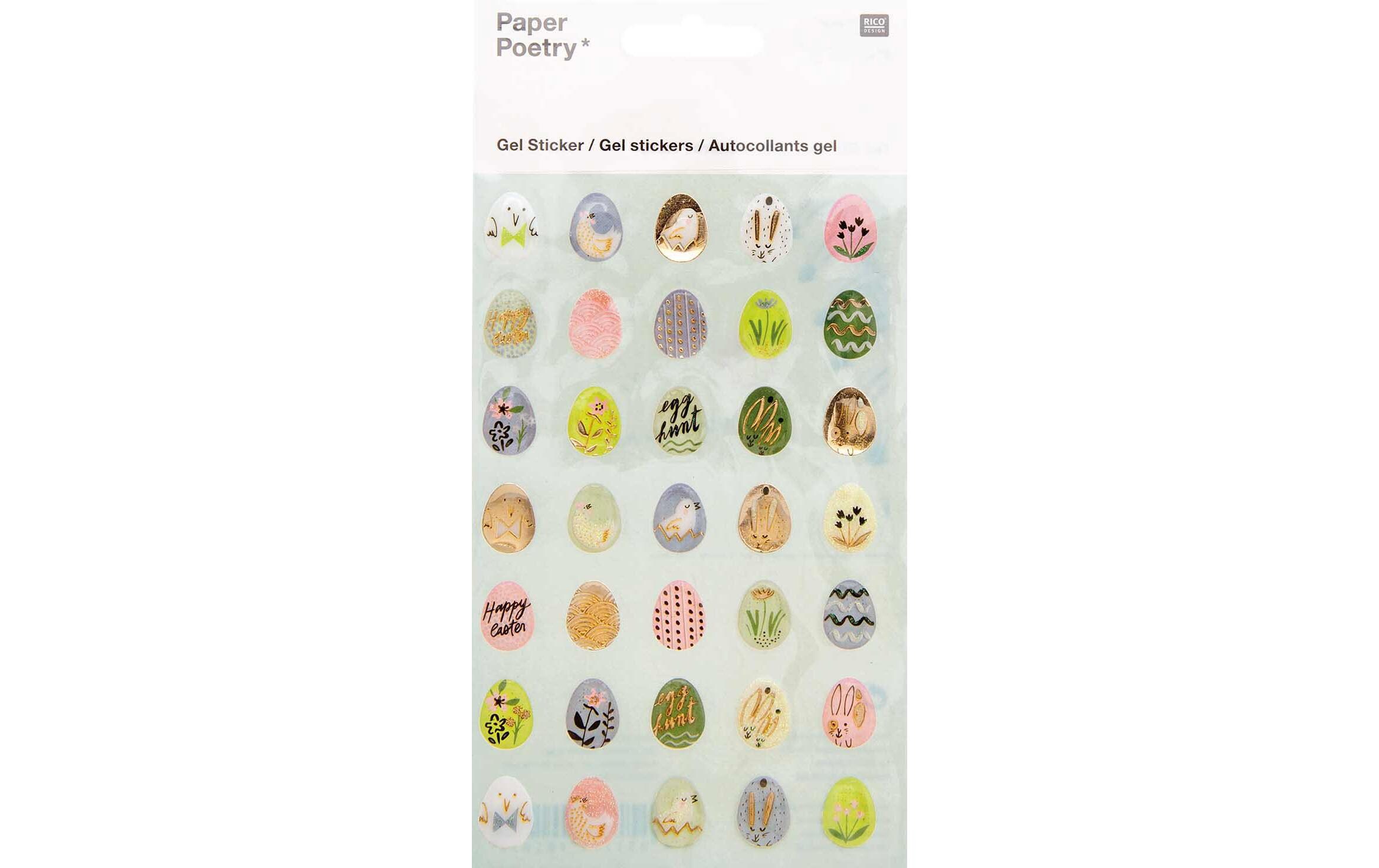 Sticker Ostereier, Gel, 1 BlattSticker Ostern