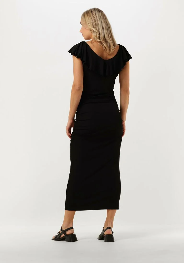 MODSTR\u00D6M zwarte modstr&ouml;m midi jurk hugomd dress