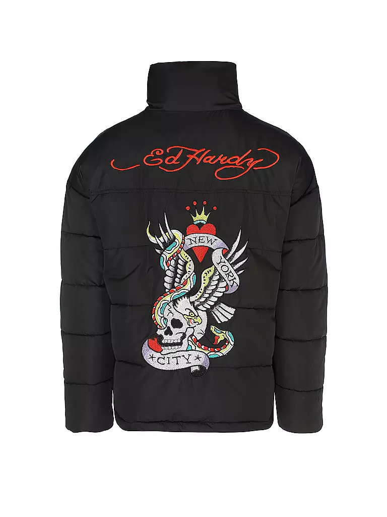 ED HARDY Steppjacke LKS-NYC-SKULL schwarz