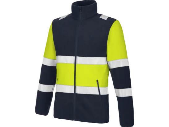 Polaire haute visibilité FLUO ONE jaune/marine