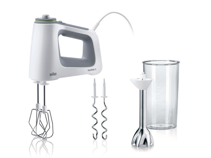 Braun Handmixer MultiMix 5 HM5107WH Weiss/Grau Handmixer