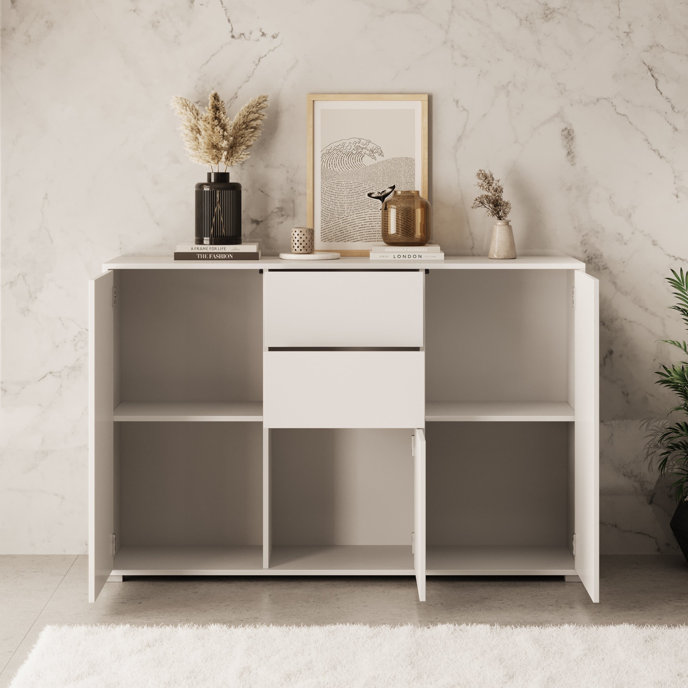 Gideon - Dressoir - Beige - 141x41x93 cm