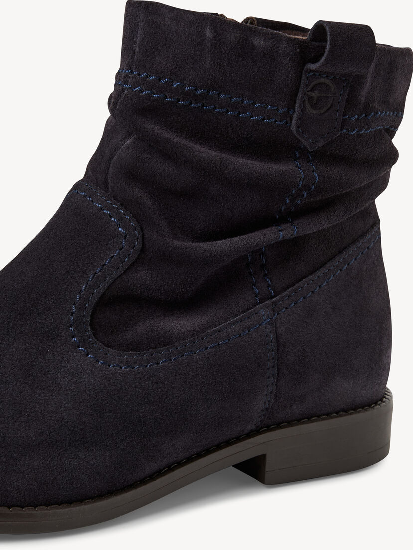Leren Enkellaarsje - blauw