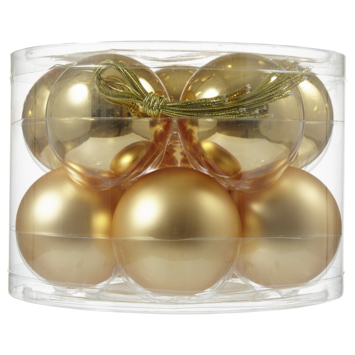 Christmas Goods kerstballenmix glas 10 stuks goud
