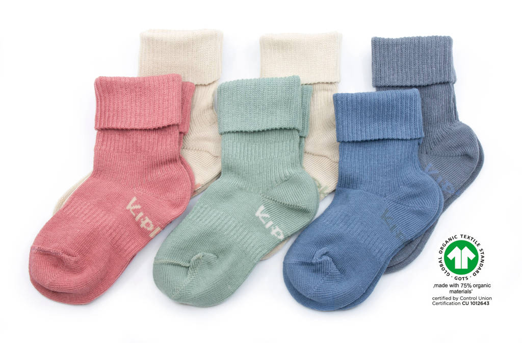 blijf-sokjes 12-18 mnd - set van 2 dusty clay/beige