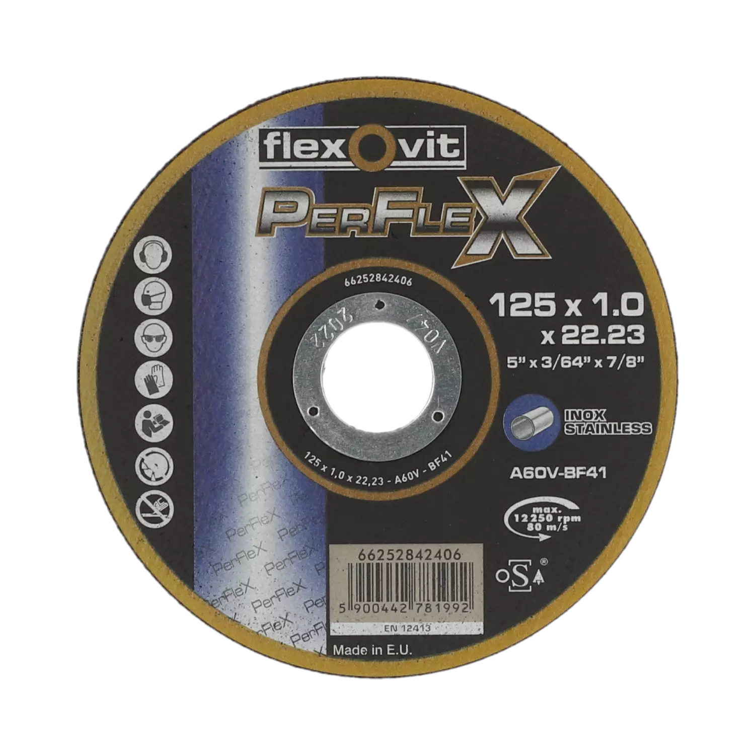 Flexovit 66252850061 Perflex doorslijpschijven - 125 x 1,0mm - 50   5 gratis