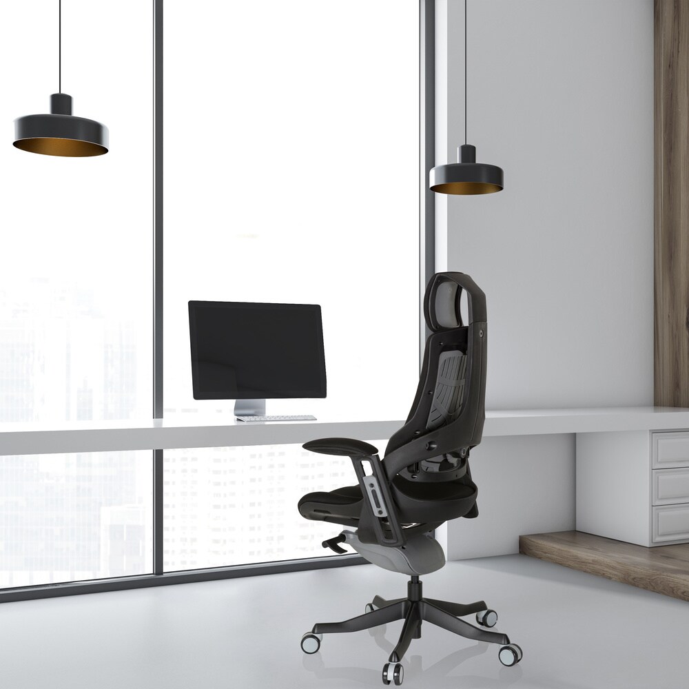 Profi Bürostuhl SPEKTRE BLACK Stoff mit Armlehnen (höhenverstellbar) hjh OFFICE