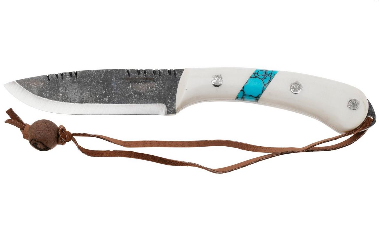 Condor Blue River Knife 2825-43MHC Polished White Micarta, vaststaand mes