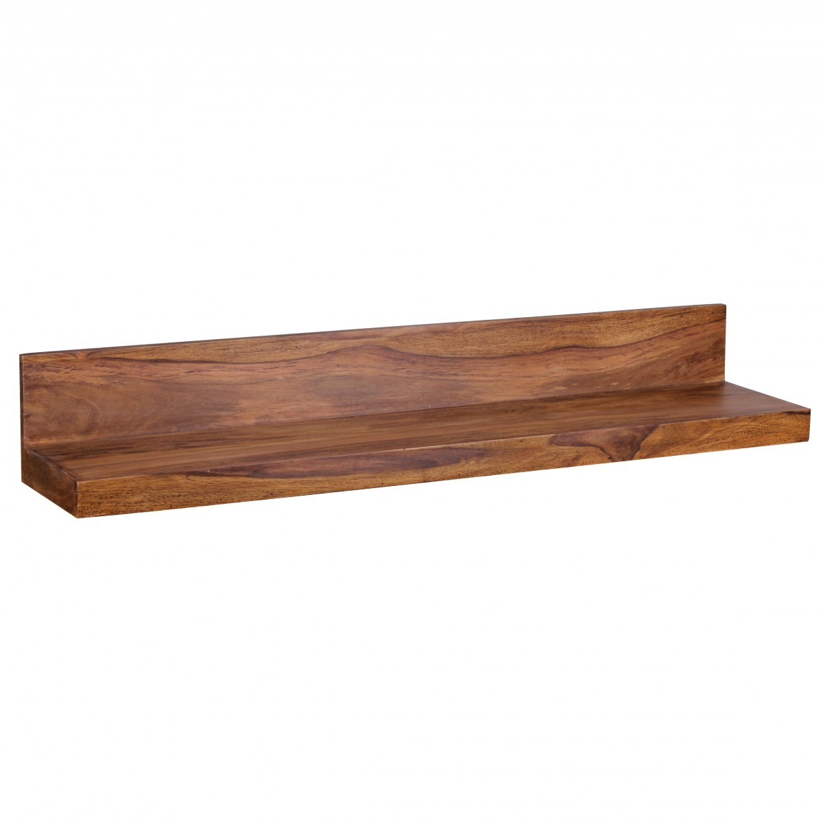Wandregal - Sheesham massiv - braun gebeizt - 110 cm breit
