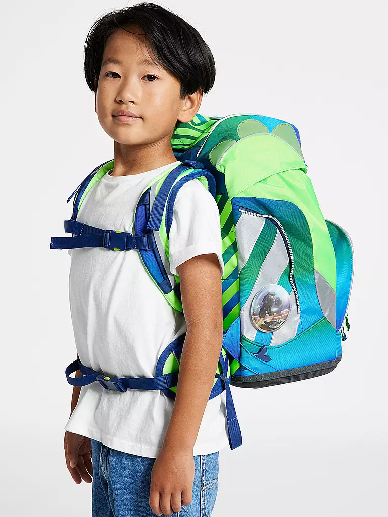 ERGOBAG Schulrucksack Set 6tlg Pack - TruckBär Neo Edition grün