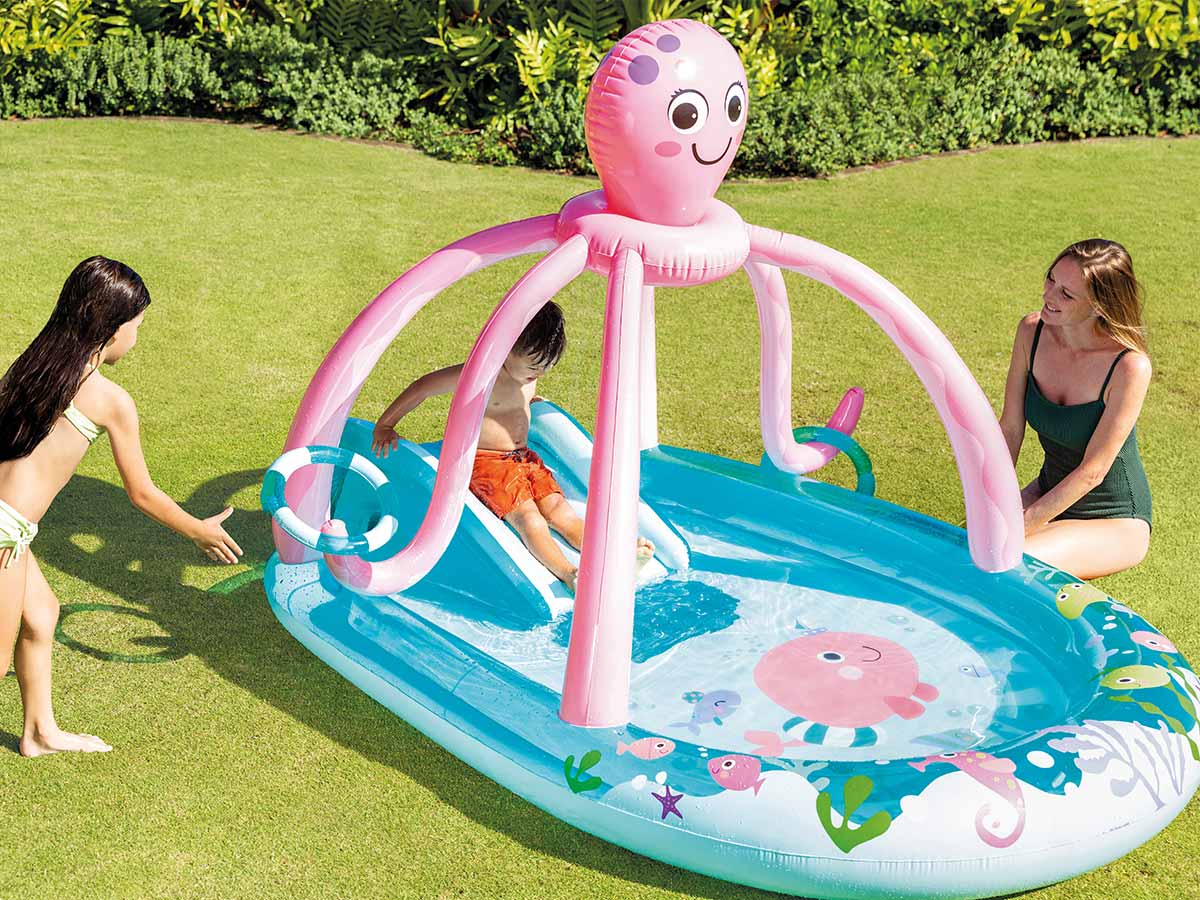 Aire de jeux gonflable pieuvre