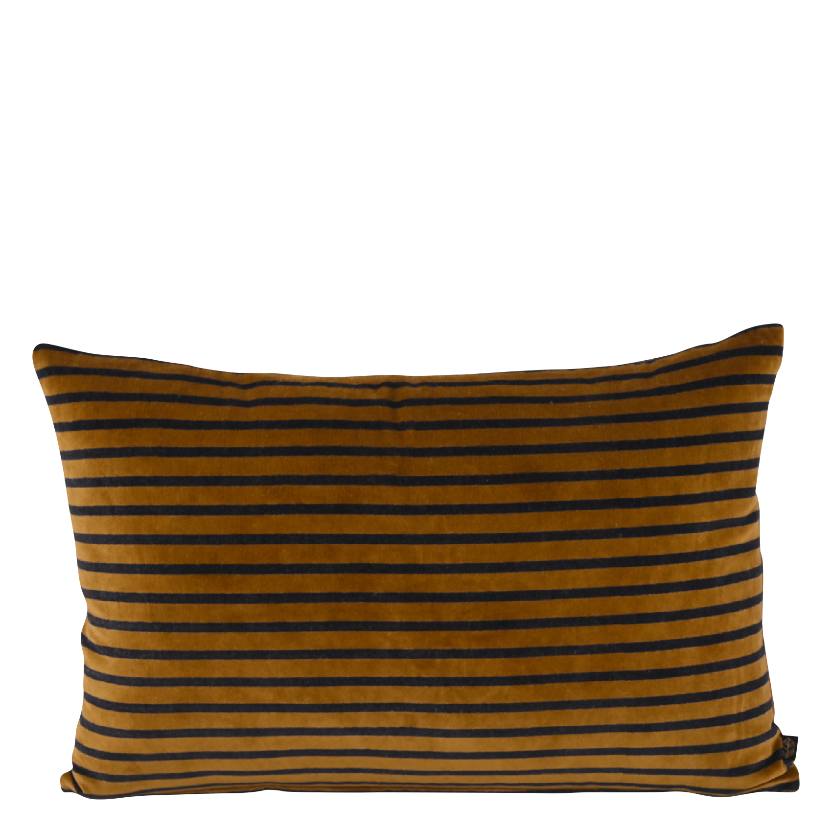 SYDNEY - Housse de coussin rayée en velours de coton | Doré