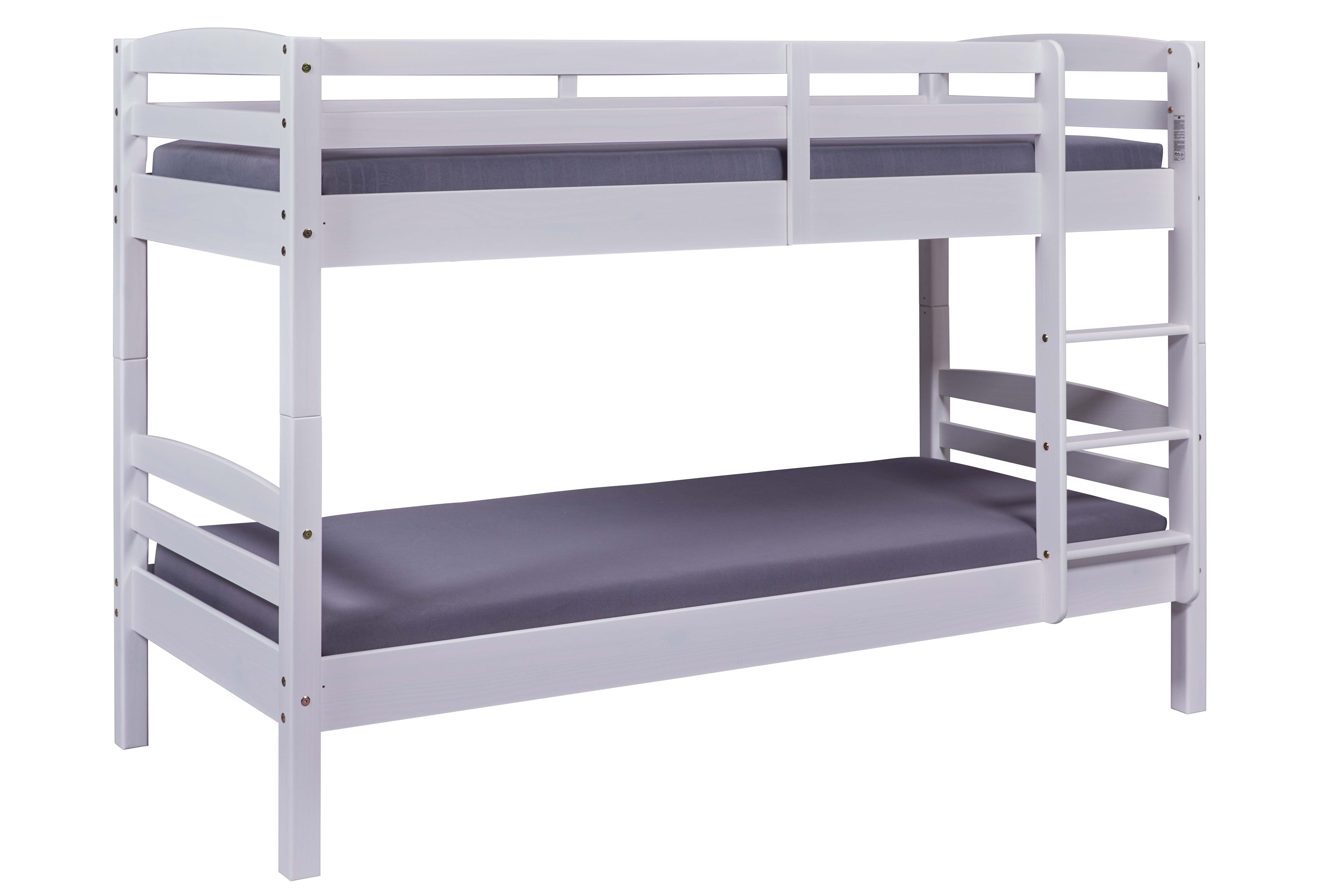 Inter Link Etagenbett Annika 90x200 cm Kiefer Massivolz weiss lackiert