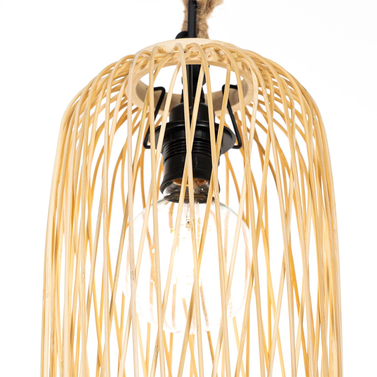 Landelijke buiten hanglamp rotan 25 cm - Calamus