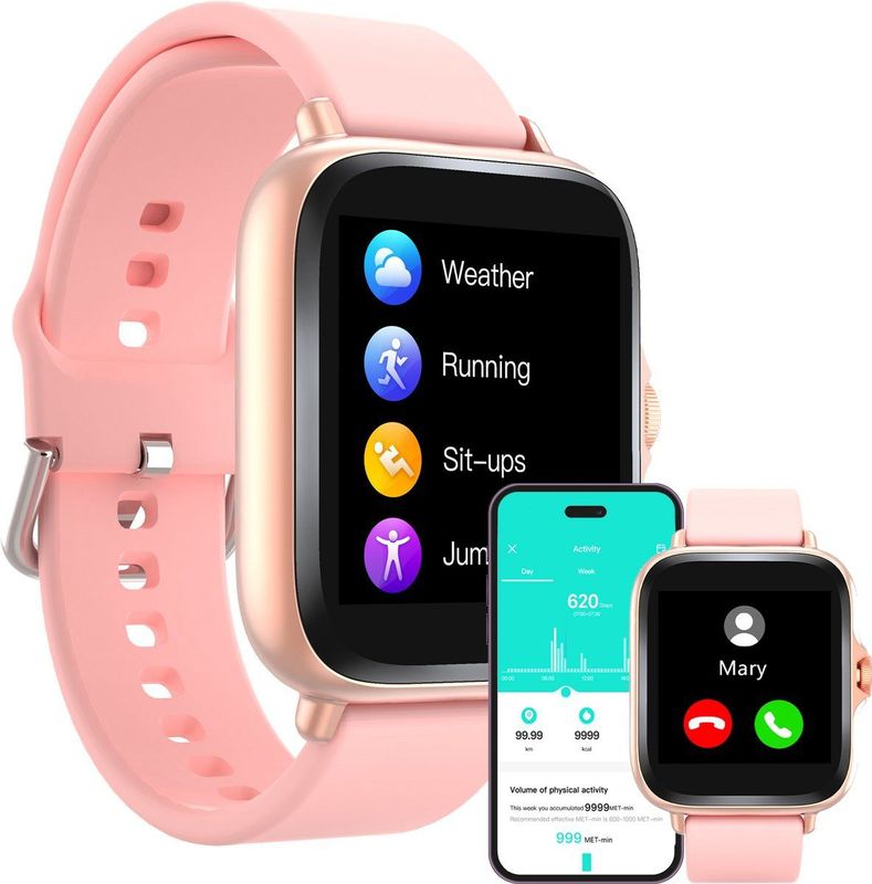 Denver Smartwatch - Dames & Heren - Android & iOS - Roze
