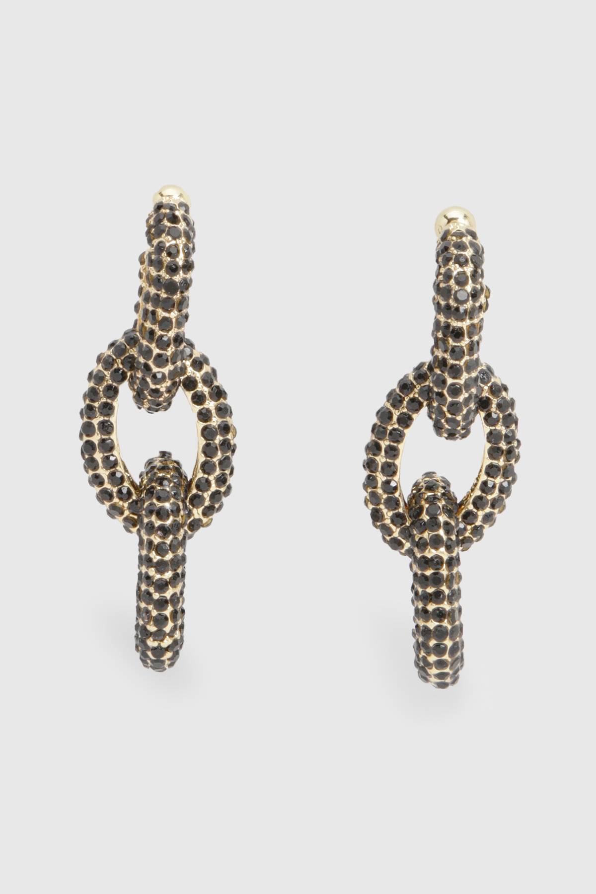 KarenMillen Boucles D'oreilles Pendantes À Maillons De Chaîne Ornées De Cristaux