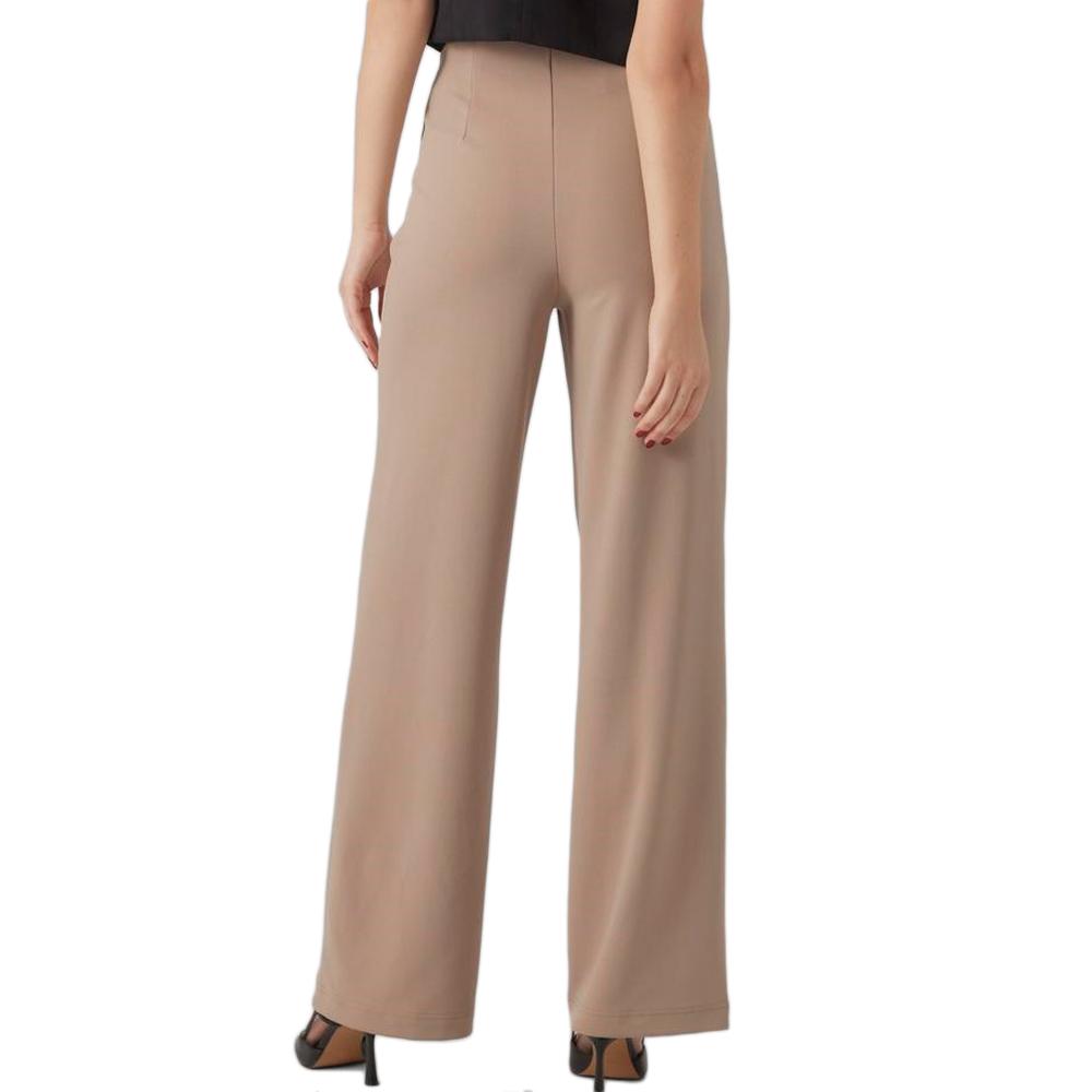 Vero Moda Pantalon Fluide Beige Femme VERO MODA Wide