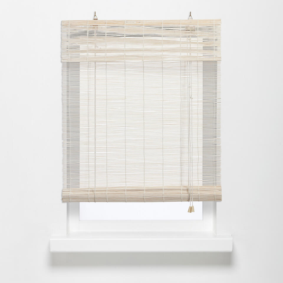 Rolgordijn Bamboe Wit 150x160 cm