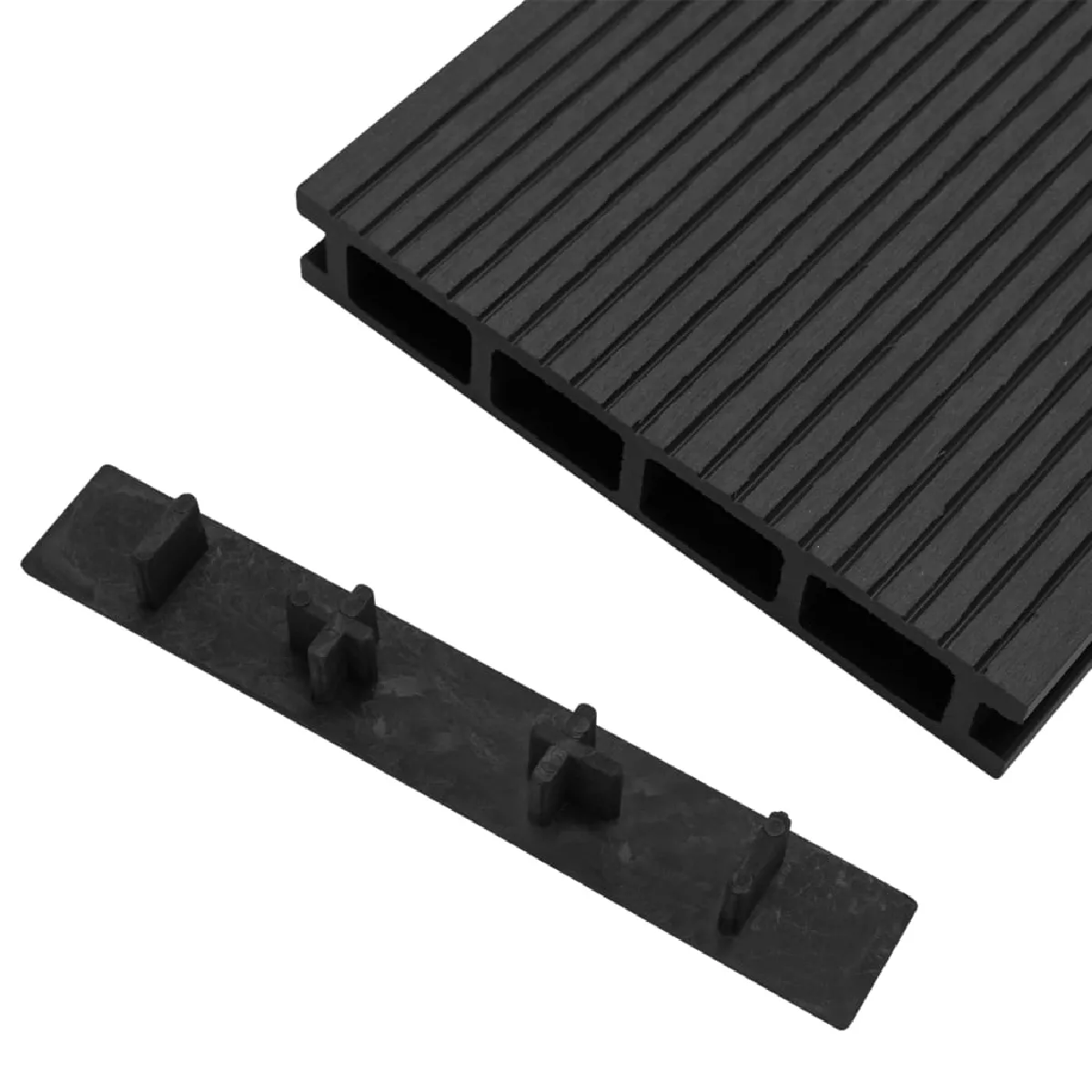 vidaXL Embouts terrasse 10 pcs noir