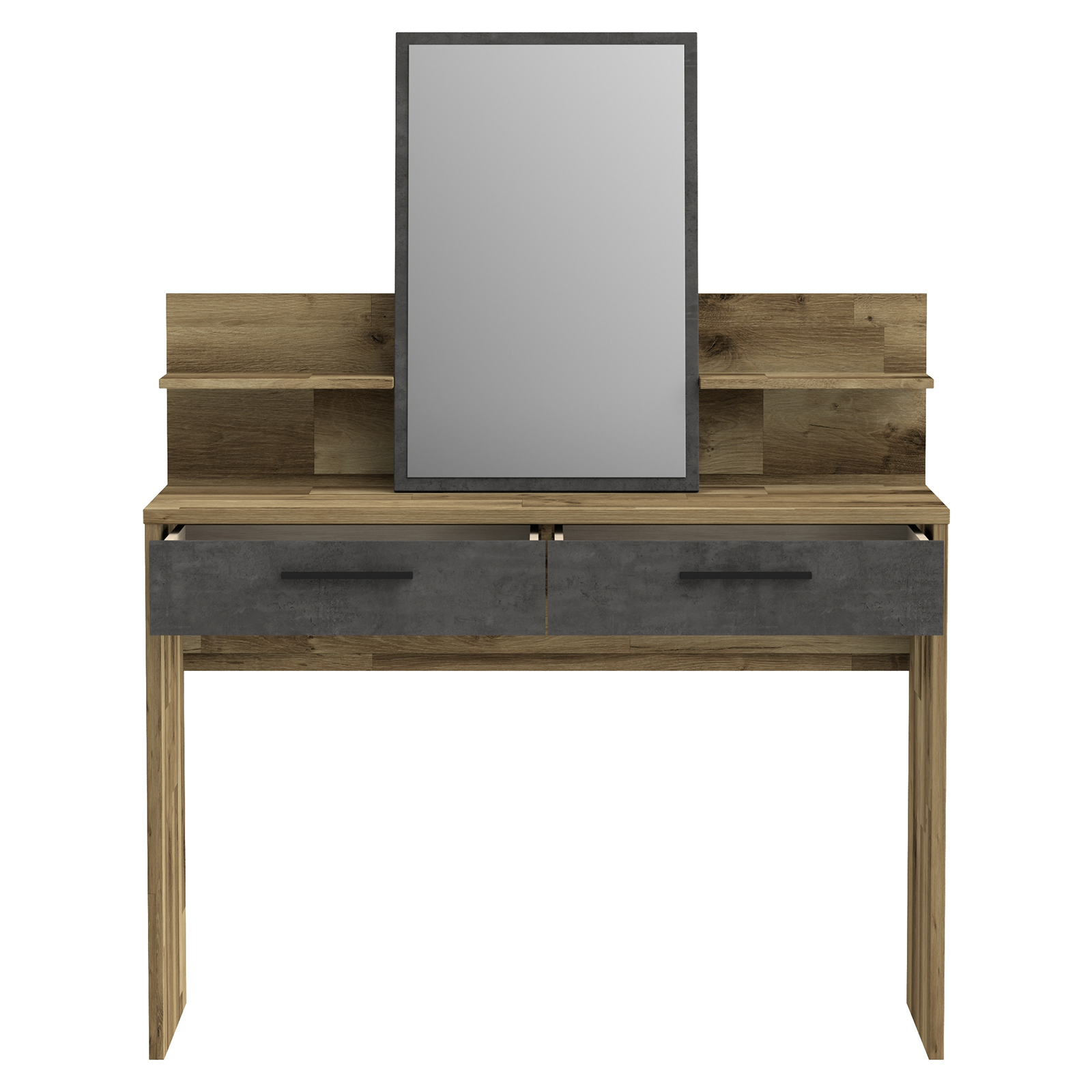 Schminktisch - Stabeiche - Betonoptik - 115 cm