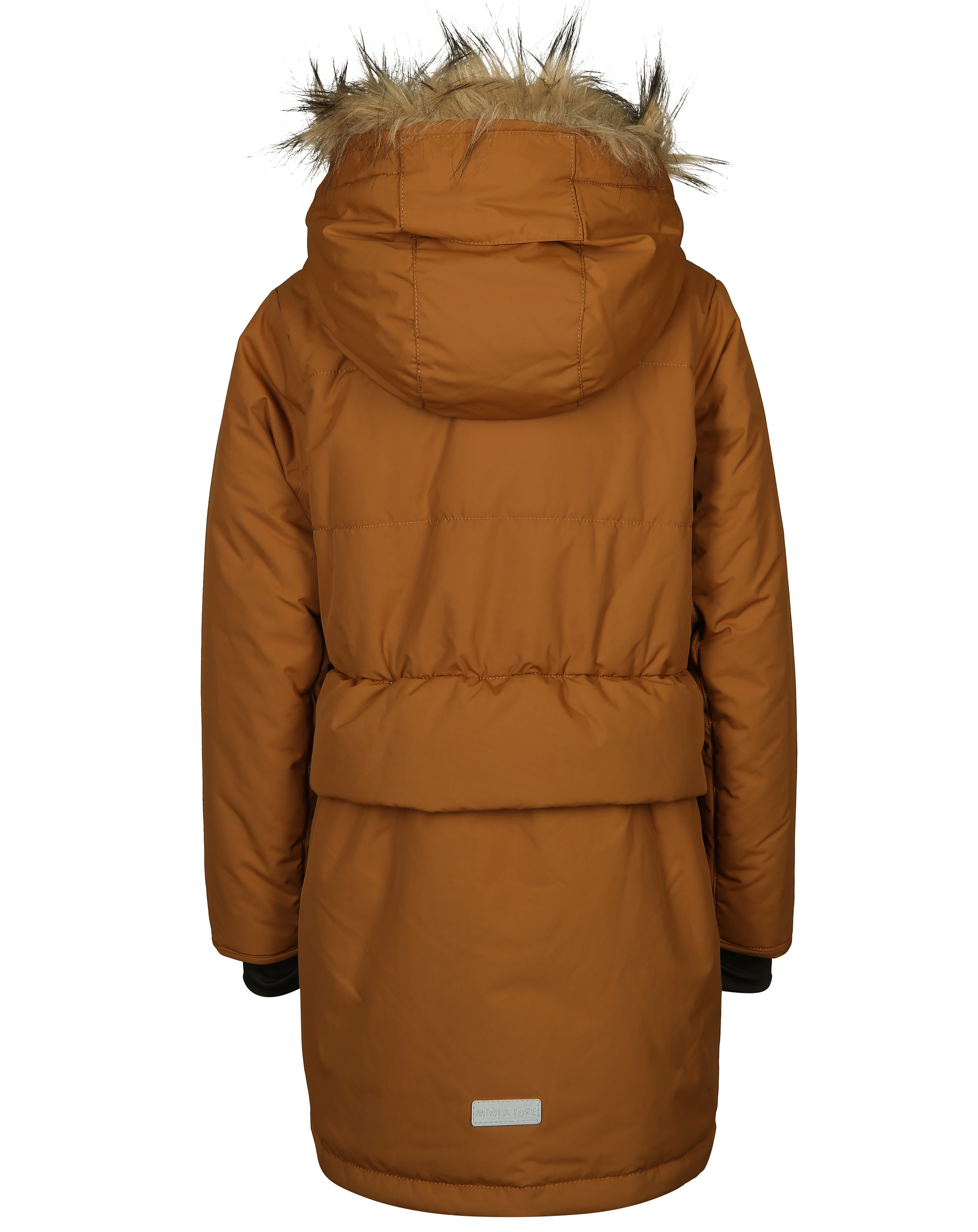 Funktions-Wintermantel MATVIANNA mit Kunstfellbesatz in rubber brown