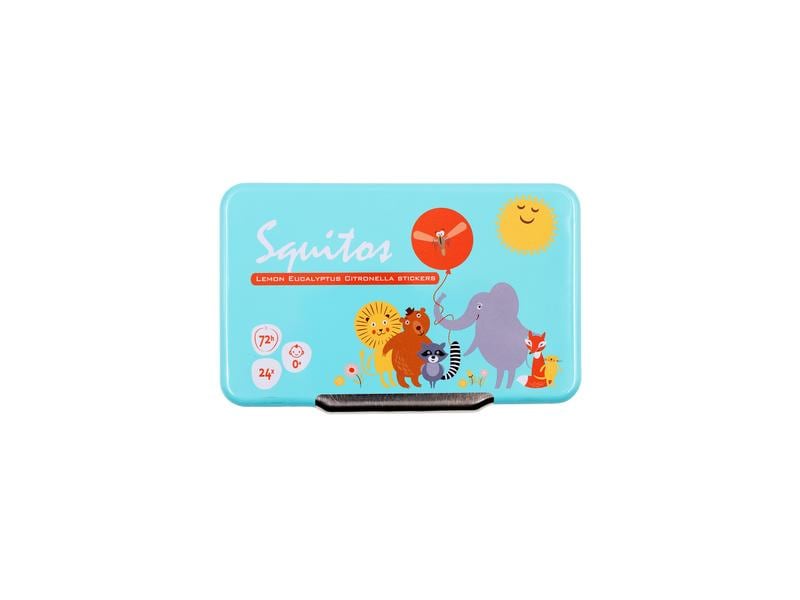 Squitos Duftaufkleber Kinder mit Citronella 24 Stück Anti-Mücken-Pflaster mit Citronella- und Eukalyptusöl