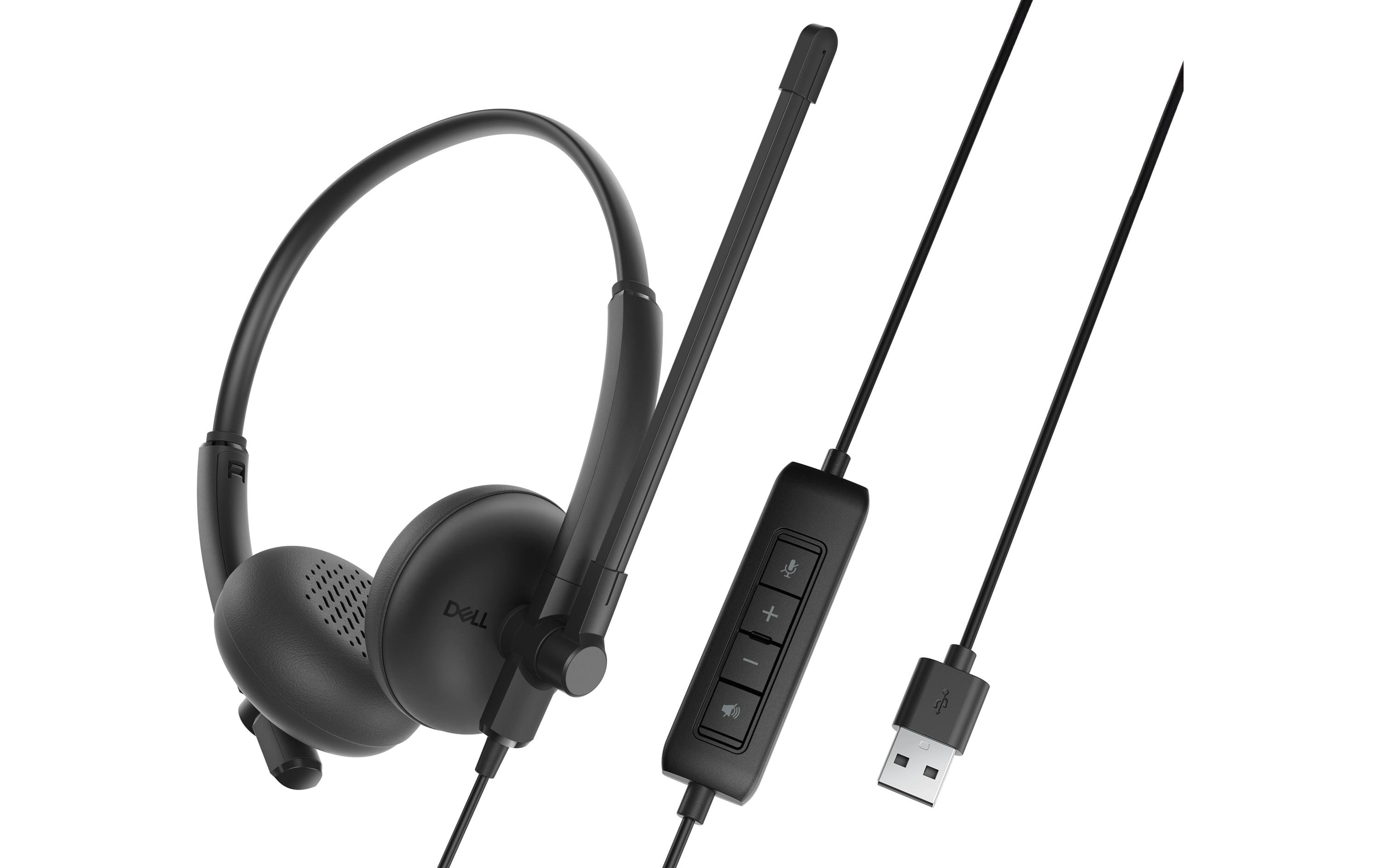 Business Headset WH125Kabelgebundenes On-Ear-Headset mit USB-A, Mikrofon, Lederimitat-Ohrpolster, Steuerung am Ohr