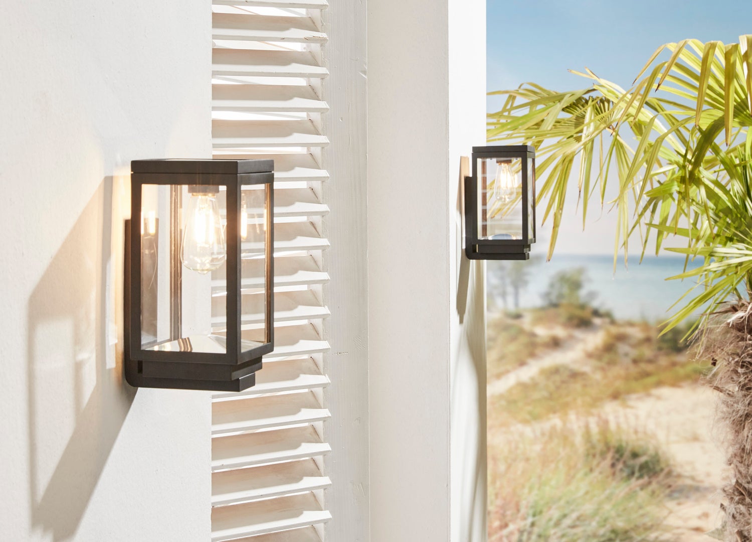Luxform solar wandlamp Amsterdam zwart D 12 H 24,3 cm