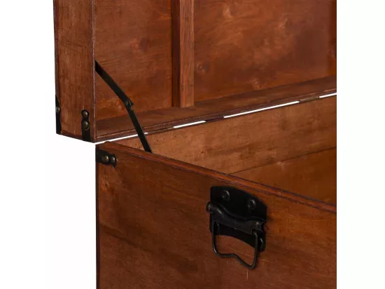 Coffre en bois marron 80x49x45,5