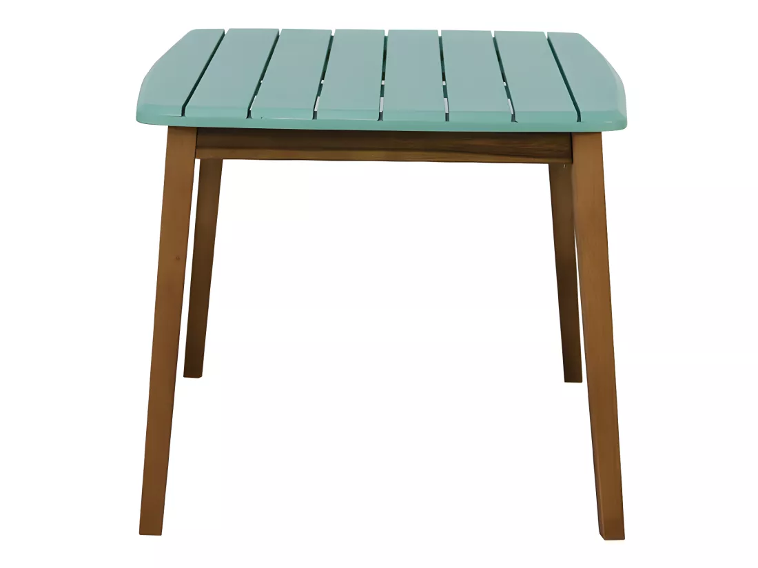 Table de jardin pour enfant en acacia bleu turquoise L.80 cm - GOZO de MYLIA