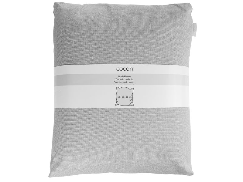 COCON Badekissen 50 x 60 x 20 cm, Grau Badewannenkissen