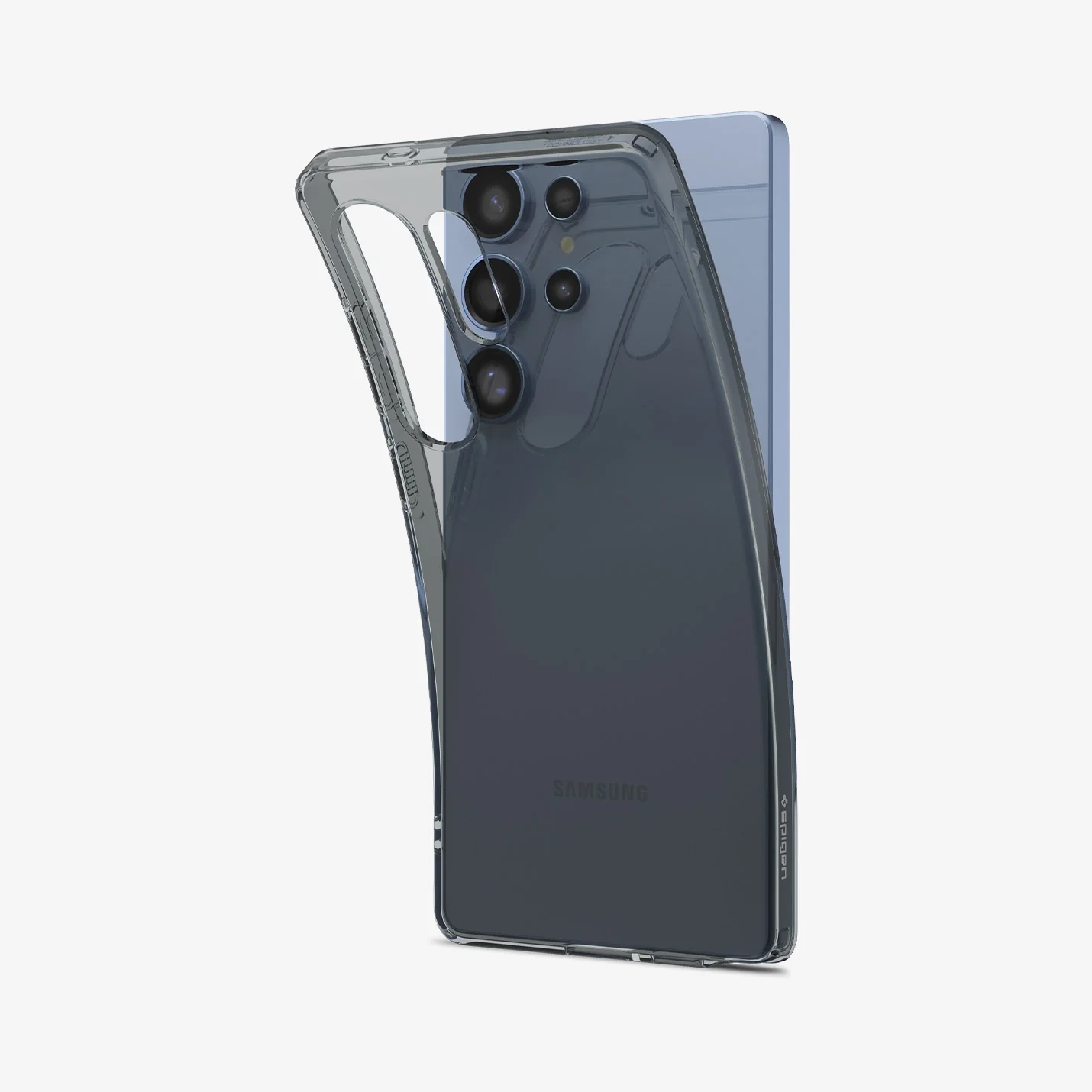 Samsung Galaxy S25 Ultra Liquid Crystal Case Gummi Hülle (ACS08949) - Space Crystal (Grau / Transparent)