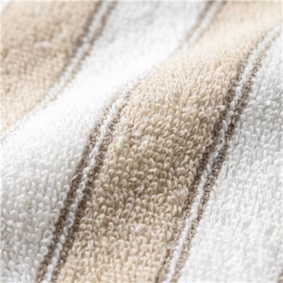 Linge de toilette double rayure - Lot de 4 pièces - BECQUET CRÉATION - 500 g/m²