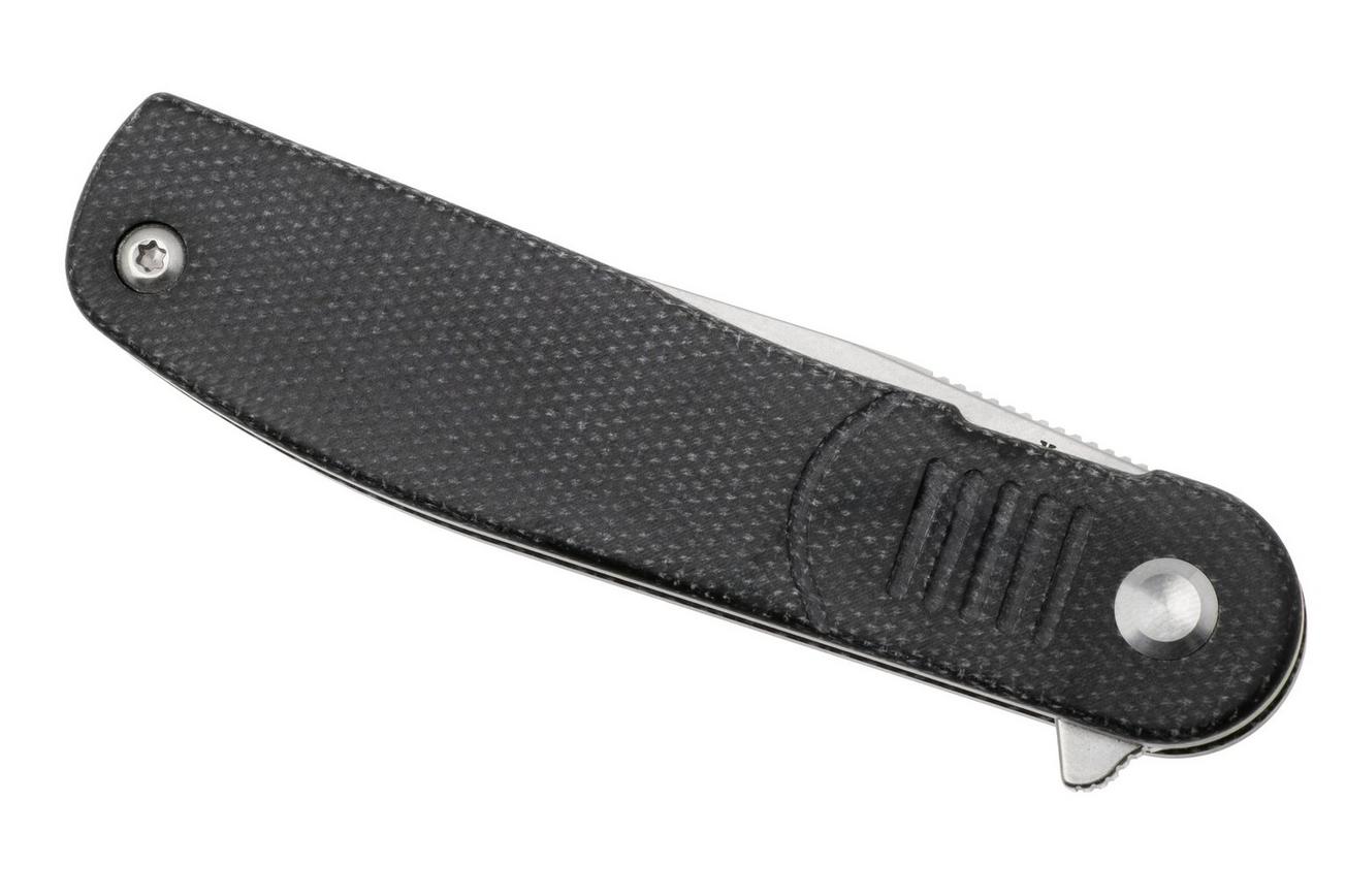 Tenable Knives Einar T2072A3 Stonewashed Nitro-V, Black Micarta, zakmes, Justin Lundquist design