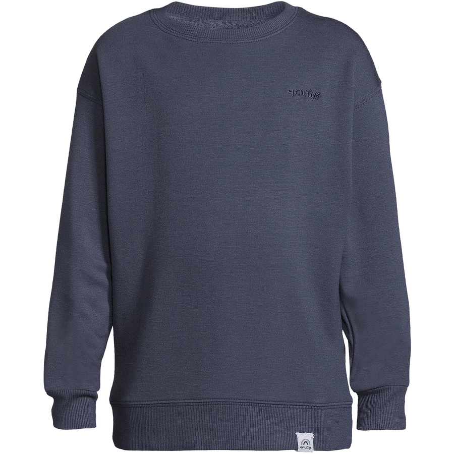 New Life Sweatshirt Crew Neck Pullover Blau