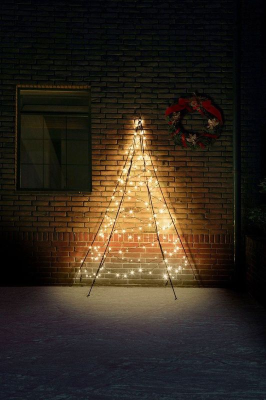 Fairybell - LED Muurkerstboom - 2 Meter - 180 LEDs - Warm Wit