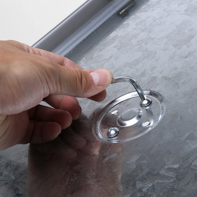 Présentoir sur pied cadre aluminium de 25 mm