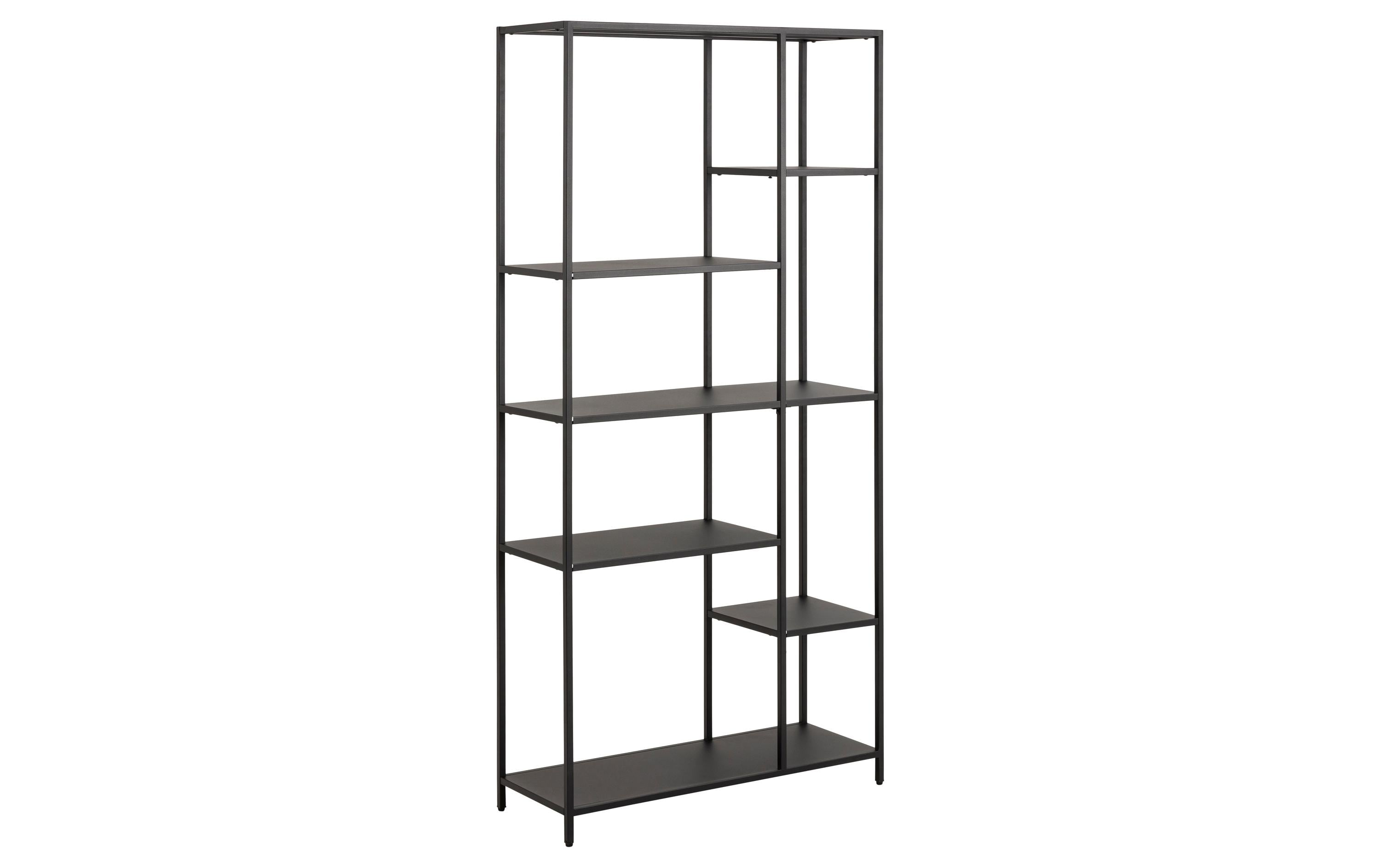 Regal Newcastle 79,5 x 30 x 165 cm, Schwarz<br>Bücherregal