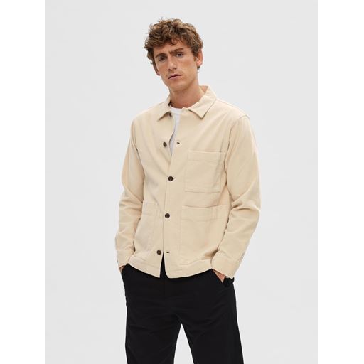 Selected Homme Loose Tony Overshirt, Oatmeal, S