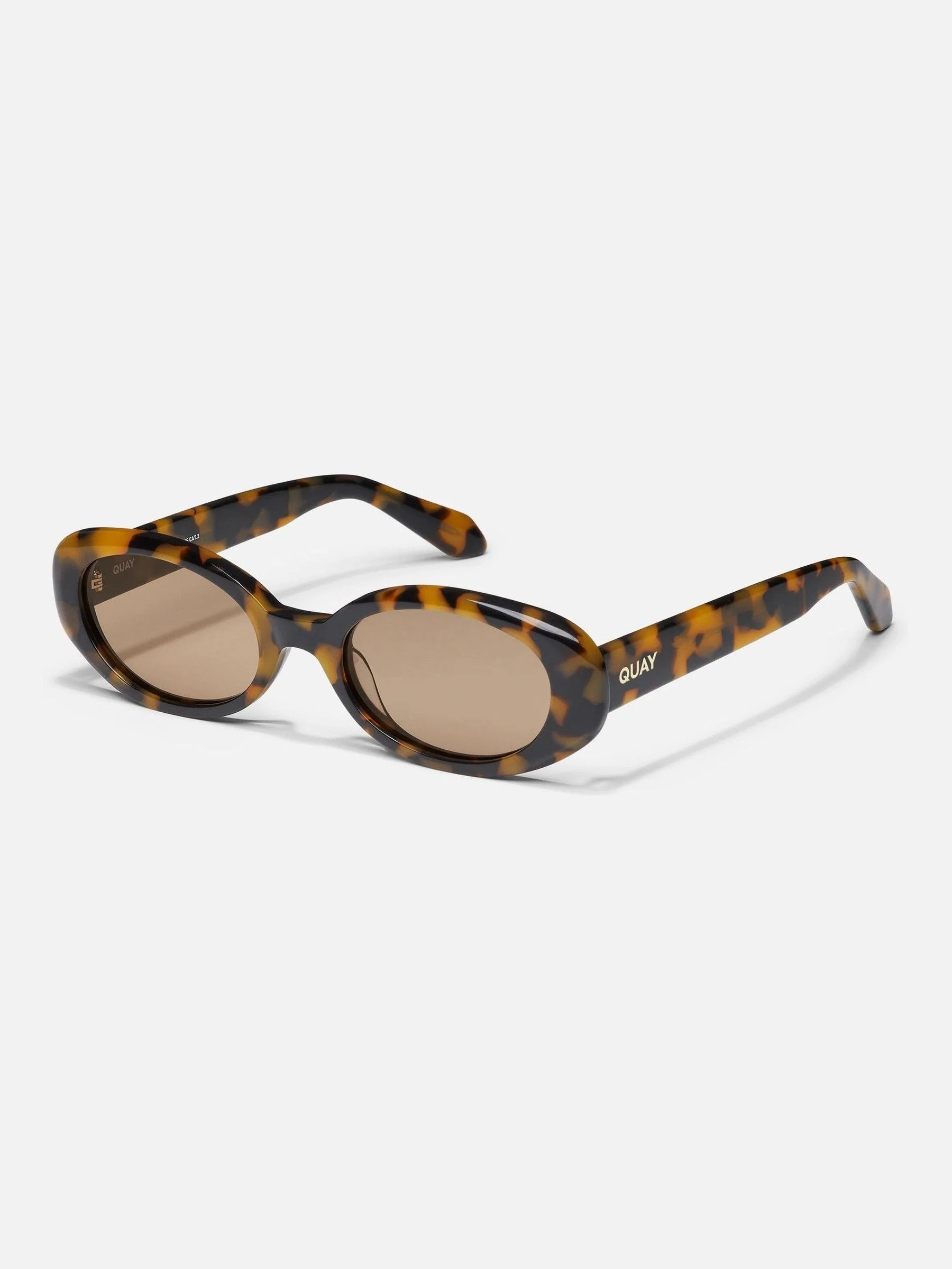 QUAY Animal Print Felt Cute Sunglasses