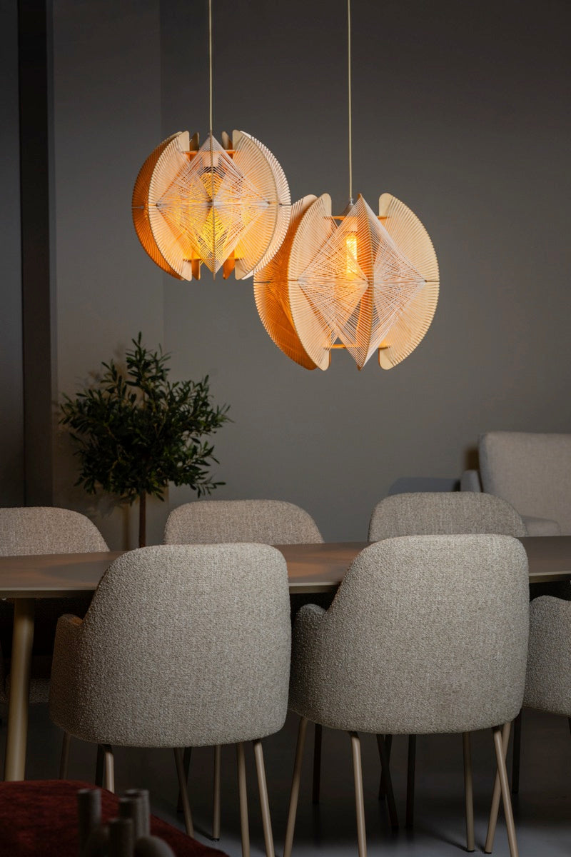 ETH Jessica Hanglamp 1x E27 Max 60W dia. 40cm 2.5m kabel Walnut