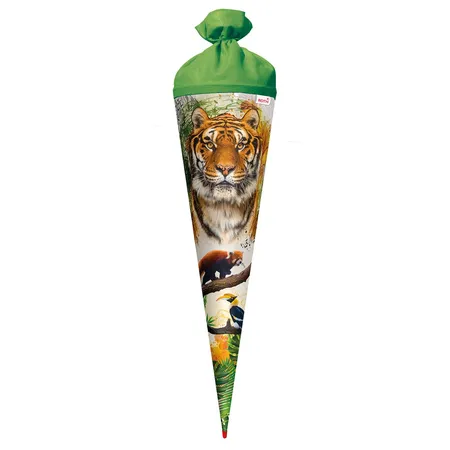 Roth Schultüte Tiger mit Filzverschluss, 70 cm, rund
