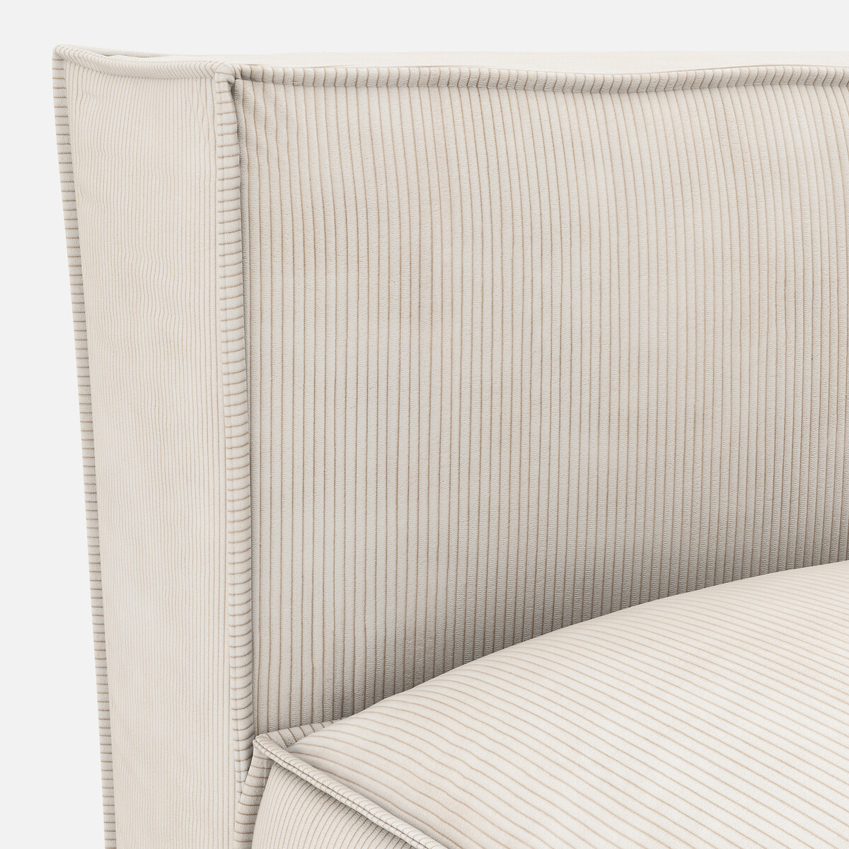 LA REDOUTE INTERIEURS<br>Sofá lounge, direito, veludo cotelê, Seven