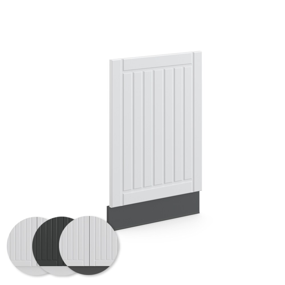 Vicco Geschirrspülerblende Geschirrspülfront Küchenmöbel Fame-Line Landhaus Anthrazit Weiß 45 cm modern