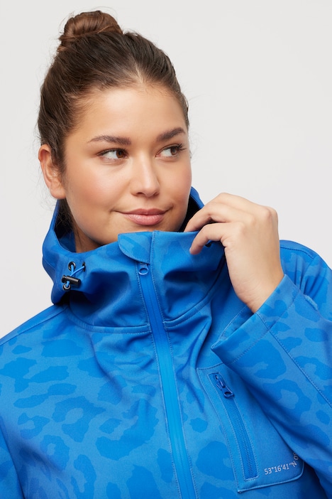 HYPRAR Softshelljacke, Leomuster, wasserabweisend