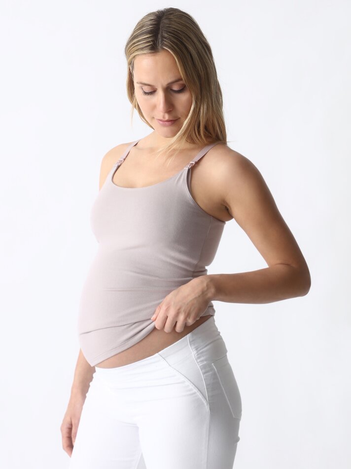 Calça jegging de maternidade - Branca
