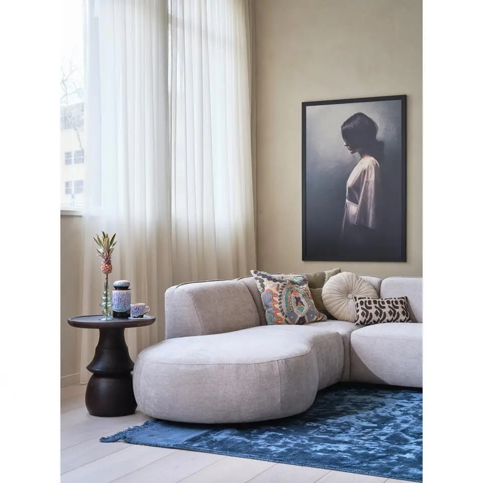 WOOOD Polly Bank Links- Polyester - Zand - 71x353x150/245
