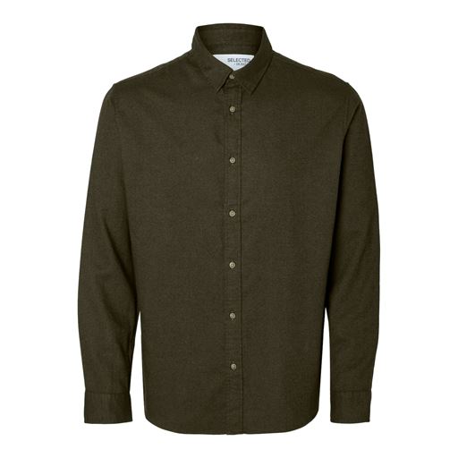 Selected Homme Slimowen-Flannel Skjorte, Forest Night, M