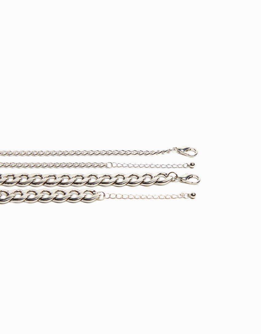 Conjunto de 2 colares com fivela
