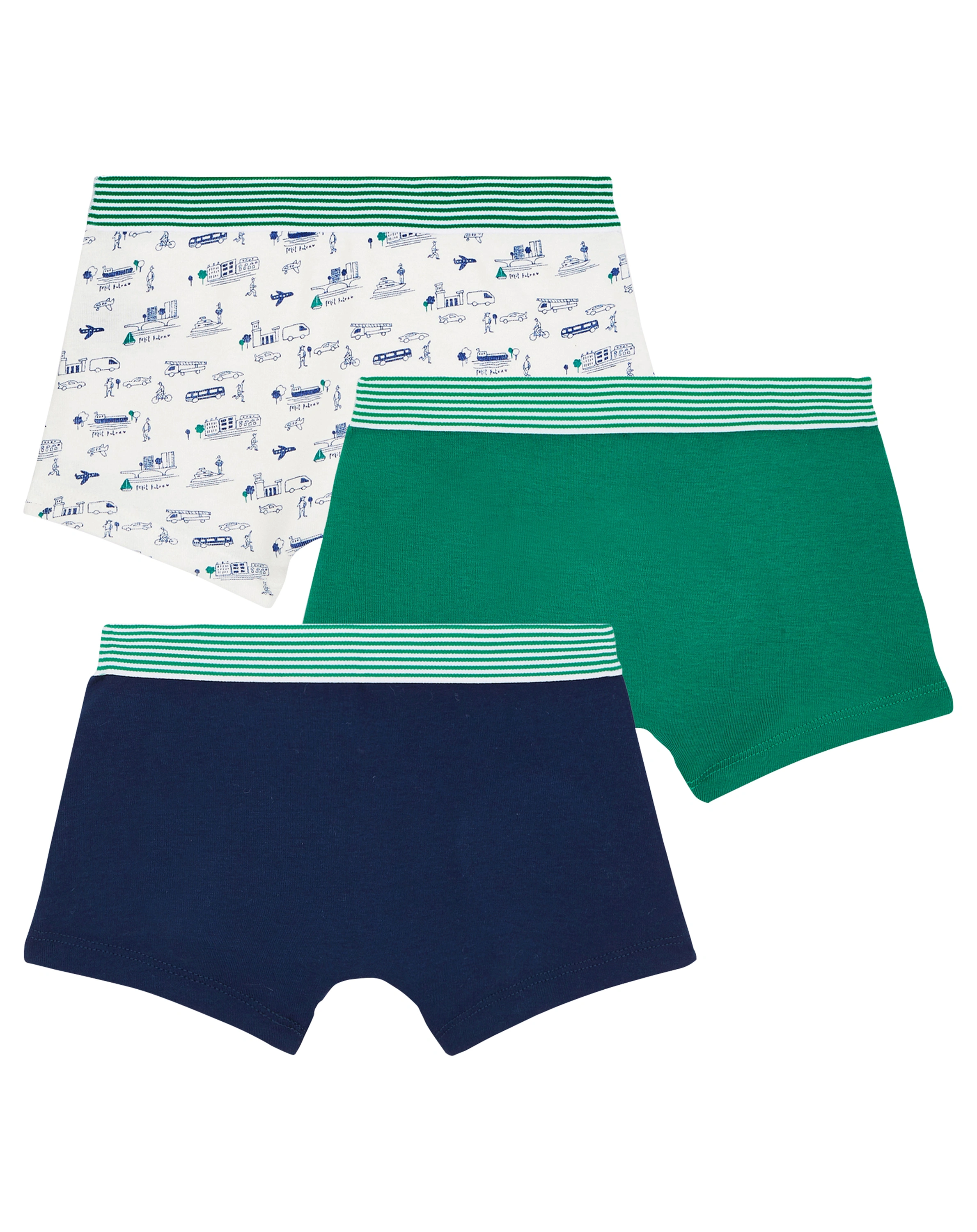 Boxershorts CITADIN 3er-Pack in pivert/marshmallow/medieval